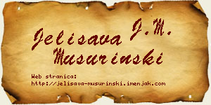 Jelisava Mušurinski vizit kartica